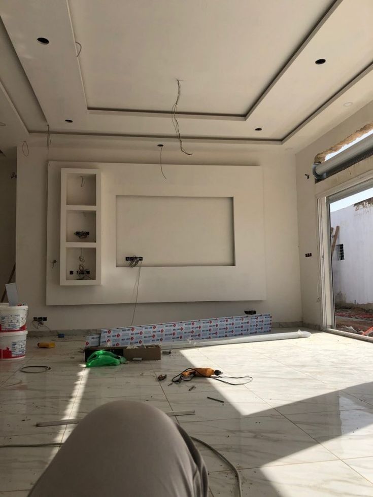 Gypsum cealing and TV stand