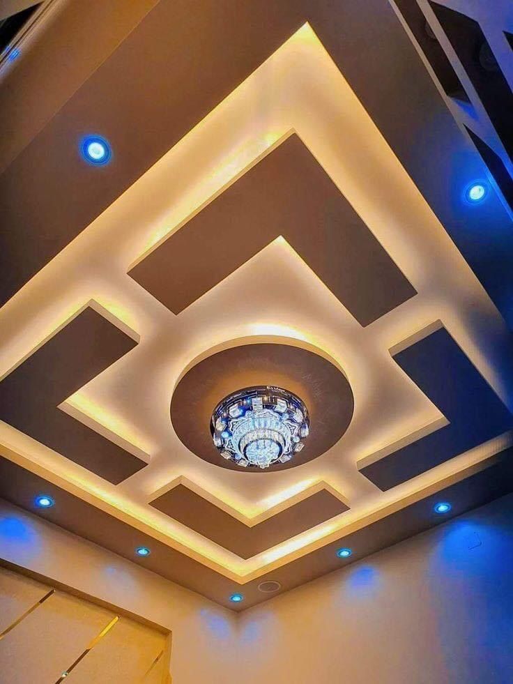 Gypsum cealing with profile lighting